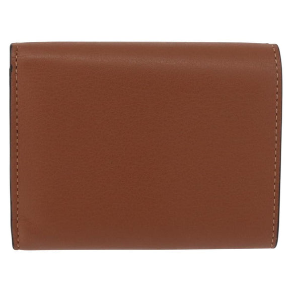 LOEWE Studio Ghibli Collaboration Compact Wallet Leather Brown Auth 182792SM