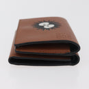 LOEWE Studio Ghibli Collaboration Compact Wallet Leather Brown Auth 182792SM-4