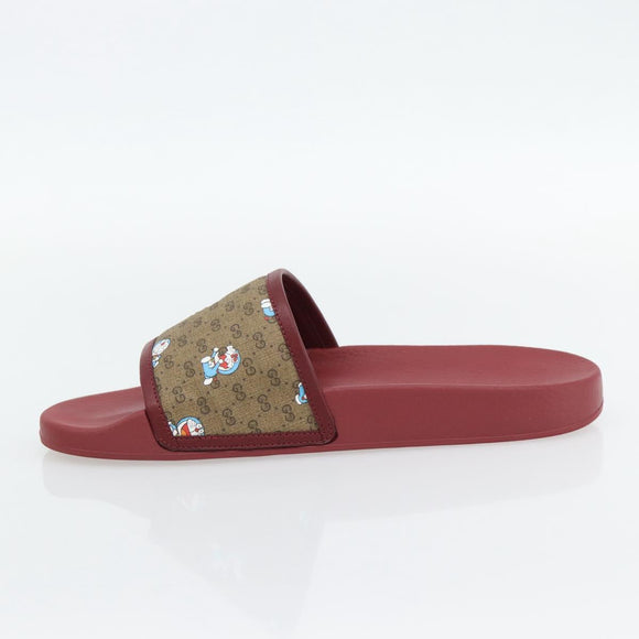 GUCCI Micro GG Supreme Fujiko Pro Doraemon Sandals PVC 655026 Auth 182793SM