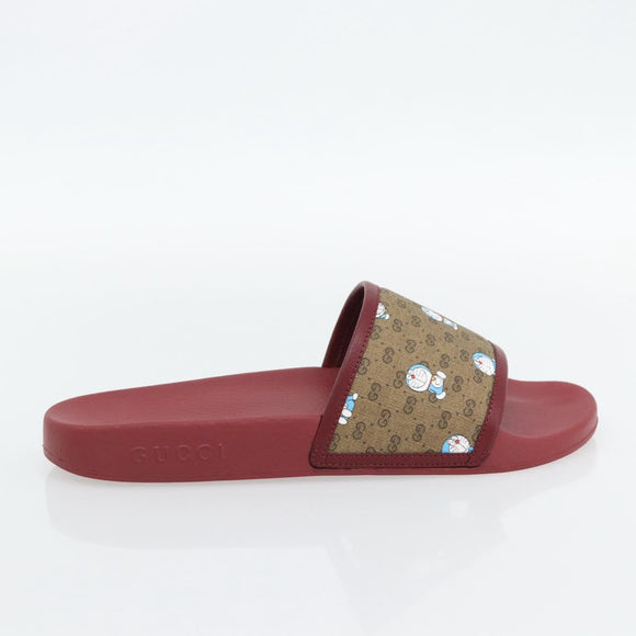 GUCCI Micro GG Supreme Fujiko Pro Doraemon Sandals PVC 655026 Auth 182793SM