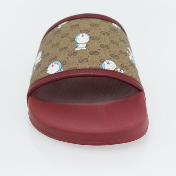 GUCCI Micro GG Supreme Fujiko Pro Doraemon Sandals PVC 655026 Auth 182793SM