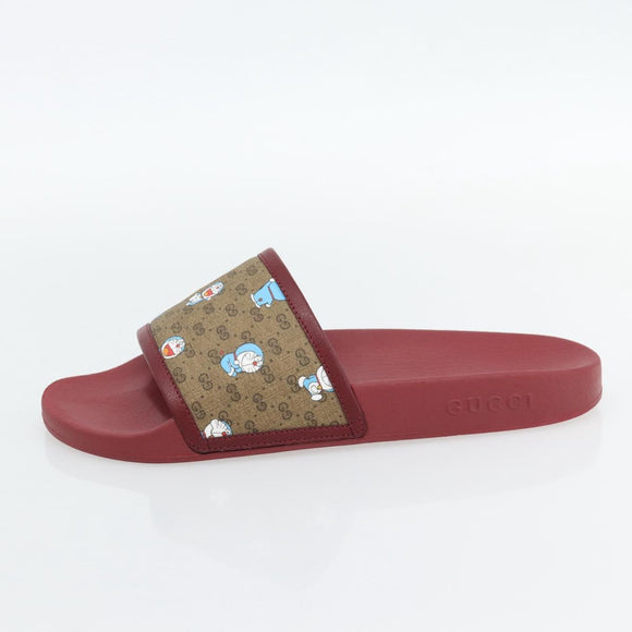 GUCCI Micro GG Supreme Fujiko Pro Doraemon Sandals PVC 655026 Auth 182793SM
