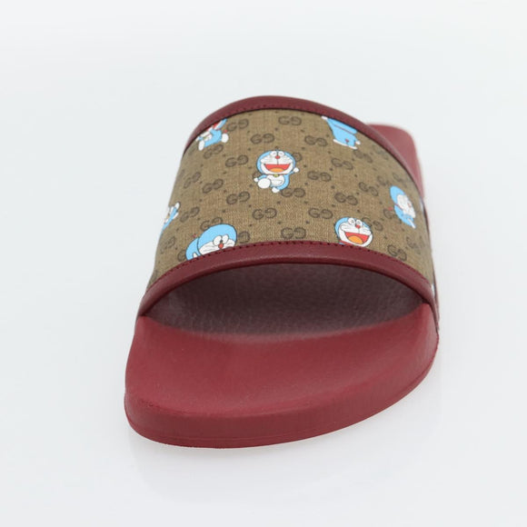 GUCCI Micro GG Supreme Fujiko Pro Doraemon Sandals PVC 655026 Auth 182793SM