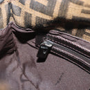 FENDI Zucca Canvas Mamma Baguette Umhängetasche Schwarz Braun Auth 182801V-22