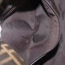 FENDI Zucca Canvas Mamma Baguette Umhängetasche Schwarz Braun Auth 182801V-23