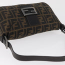 FENDI Zucca Canvas Mamma Baguette Umhängetasche Schwarz Braun Auth 182801V-6