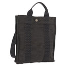 HERMES Her Line Sac A Dos PM Backpack Canvas Gray Auth 182804-1