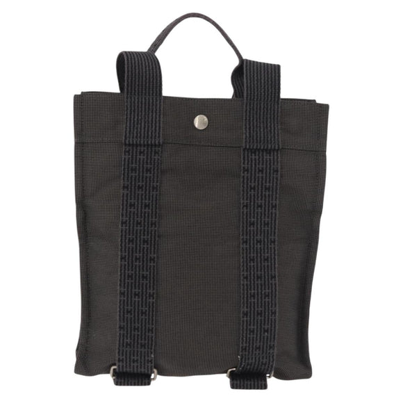 HERMES Her Line Sac A Dos PM Backpack Canvas Gray Auth 182804