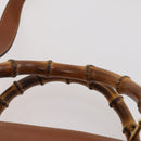 GUCCI Bamboo Hand Bag Leather 2way Brown Gold 002 2855 0322 0 Auth 182806-9