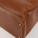 GUCCI Bamboo Hand Bag Leather 2way Brown Gold 002 2855 0322 0 Auth 182806-10