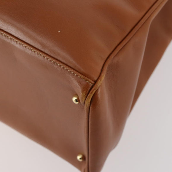 GUCCI Bamboo Hand Bag Leather 2way Brown Gold 002 2855 0322 0 Auth 182806