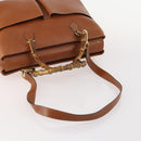 GUCCI Bamboo Hand Bag Leather 2way Brown Gold 002 2855 0322 0 Auth 182806-7
