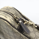 GUCCI GG Supreme Hand Bag PVC 2way Beige Gold 322287 Auth 182807-19