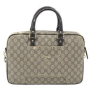 GUCCI GG Supreme Hand Bag PVC 2way Beige Gold 322287 Auth 182807-2