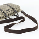 GUCCI GG Supreme Hand Bag PVC 2way Beige Gold 322287 Auth 182807-8
