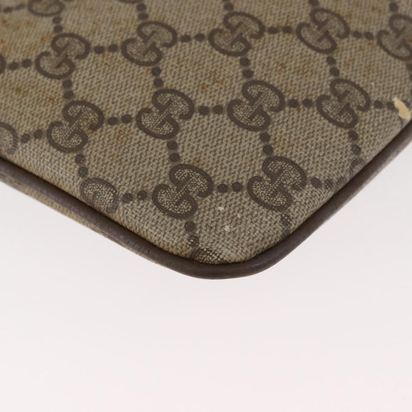 GUCCI GG Supreme Web Sherry Line Bag PVC Beige Gold 904 02 047 Auth 182808