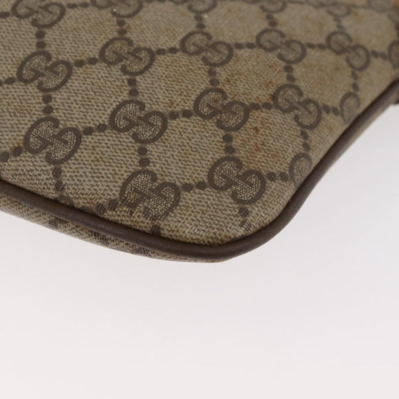 GUCCI GG Supreme Web Sherry Line Bag PVC Beige Gold 904 02 047 Auth 182808