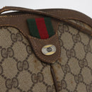 GUCCI GG Supreme Web Sherry Line Bag PVC Beige Gold 904 02 047 Auth 182808-19