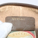 GUCCI GG Supreme Web Sherry Line Bag PVC Beige Gold 904 02 047 Auth 182808-12