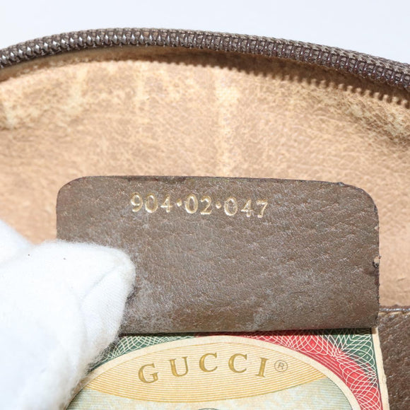 GUCCI GG Supreme Web Sherry Line Bag PVC Beige Gold 904 02 047 Auth 182808