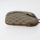 GUCCI GG Supreme Web Sherry Line Bag PVC Beige Gold 904 02 047 Auth 182808-3
