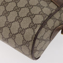 GUCCI GG Supreme Web Sherry Line Tas PVC Beige Goud 56 02 088 Auth 182809-15
