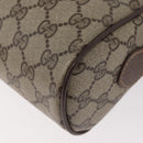 GUCCI GG Supreme Web Sherry Line Tas PVC Beige Goud 56 02 088 Auth 182809-17