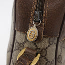 GUCCI GG Supreme Web Sherry Line Tas PVC Beige Goud 56 02 088 Auth 182809-9