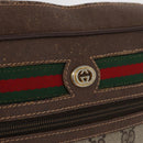 GUCCI GG Supreme Web Sherry Line Tas PVC Beige Goud 56 02 088 Auth 182809-19