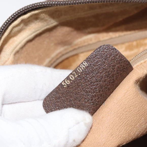 GUCCI GG Supreme Web Sherry Line Tas PVC Beige Goud 56 02 088 Auth 182809