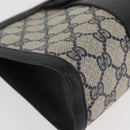 GUCCI GG Supreme Sherry Line Clutch Bag PVC Navy Red 89 01 032 Auth 182810-7