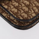 Christian Dior Trotter Canvas Shoulder Bag Beige Gold Auth 182811-14