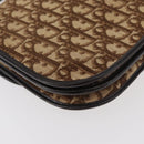 Christian Dior Trotter Canvas Shoulder Bag Beige Gold Auth 182811-16