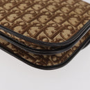 Christian Dior Trotter Canvas Shoulder Bag Beige Gold Auth 182811-17