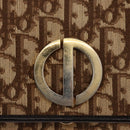 Christian Dior Trotter Canvas Shoulder Bag Beige Gold Auth 182811-18