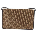 Christian Dior Trotter Canvas Shoulder Bag Beige Gold Auth 182812-3