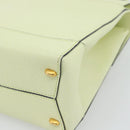 CELINE Hand Bag Leather 2way Yellow Gold Auth 182813-16