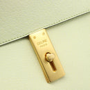 CELINE Hand Bag Leather 2way Yellow Gold Auth 182813-18
