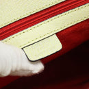 CELINE Hand Bag Leather 2way Yellow Gold Auth 182813-19