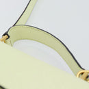 CELINE Hand Bag Leather 2way Yellow Gold Auth 182813-8