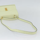 CELINE Hand Bag Leather 2way Yellow Gold Auth 182813-9