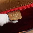 CELINE Handtasche Leder 2-Wege Braun Gold Auth 182814-18