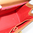 CELINE Handtasche Leder 2-Wege Braun Gold Auth 182814-20