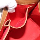 CELINE Handtasche Leder 2-Wege Braun Gold Auth 182814-24
