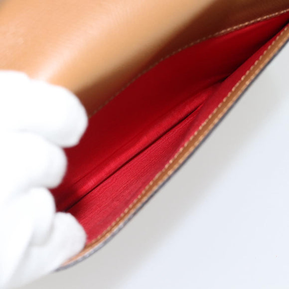 CELINE Handtasche Leder 2-Wege Braun Gold Auth 182814
