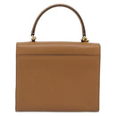 CELINE Handtasche Leder 2-Wege Braun Gold Auth 182814-3
