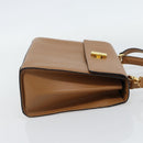 CELINE Handtasche Leder 2-Wege Braun Gold Auth 182814-5