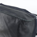 PRADA Umhängetasche Nylon Leder Schwarz Silber Auth 182816V-12