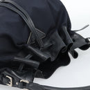 PRADA Umhängetasche Nylon Leder Schwarz Silber Auth 182816V-6