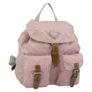 PRADA Backpack Nylon Pink Silver Auth 182817-1